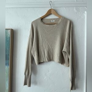 Ozma crop sweater in oatmeal large
